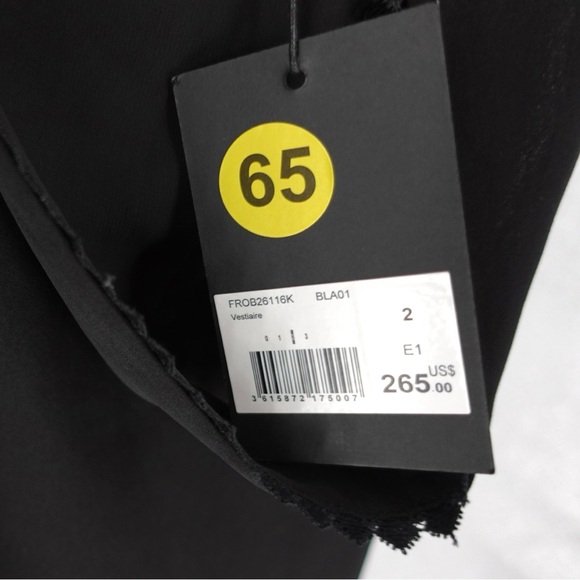 NWT The Kooples Black Sleeveless V-Neck Midi Dress Size M - Picture 4 of 13